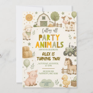 Sage Green Boy farms invitation
