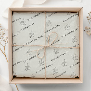 Sage Green Branded Small Business Minimalist Tissue Paper