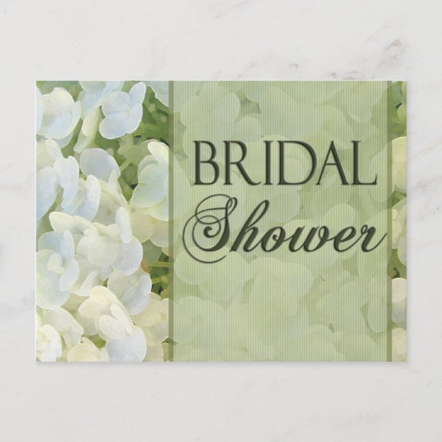 Sage green bridal shower invitations (Front)