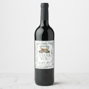 Sage Green Bridal Shower Wine Label