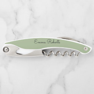 Sage Green Bridesmaid Corkscrew Gift