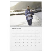 Sage Green Buffalo Check Family Photo Calendar (Feb 2025)
