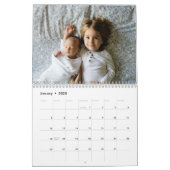 Sage Green Buffalo Check Family Photo Calendar (Jan 2025)