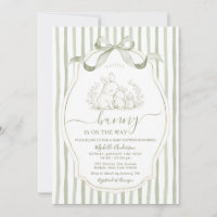 Sage Green Bunny Easter Spring Baby Shower