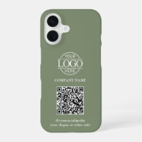 Sage Green Business Logo & QR Code Promotional