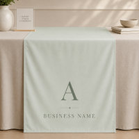 Sage Green Business Table Runner Banner