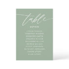 Sage Green Calligraphy Wedding Seating Chart 