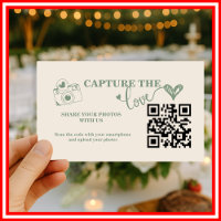Sage Green Capture The Love QR Code Wedding