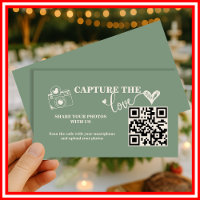 Sage Green Capture The Love QR Code Wedding