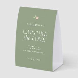 Sage Green Capture the Love Wedding Table Top