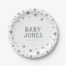 Sage Green Celestial Stars Baby Shower
