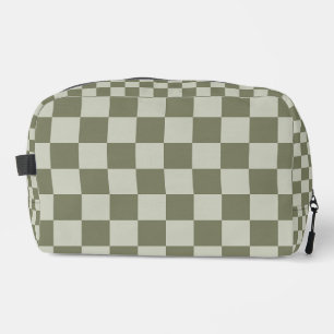Sage Green Checkerboard Dopp Kit