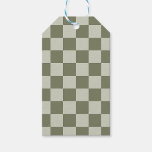 Sage Green Checkerboard Gift Tags