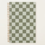 Sage Green Chequerboard Planner<br><div class="desc">Sage Green Chequerboard</div>