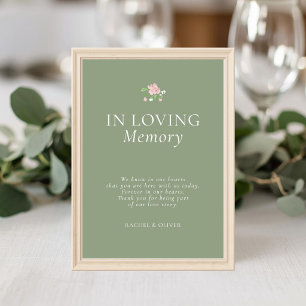 Sage Green   Chic Wedding In Loving Memory Poster