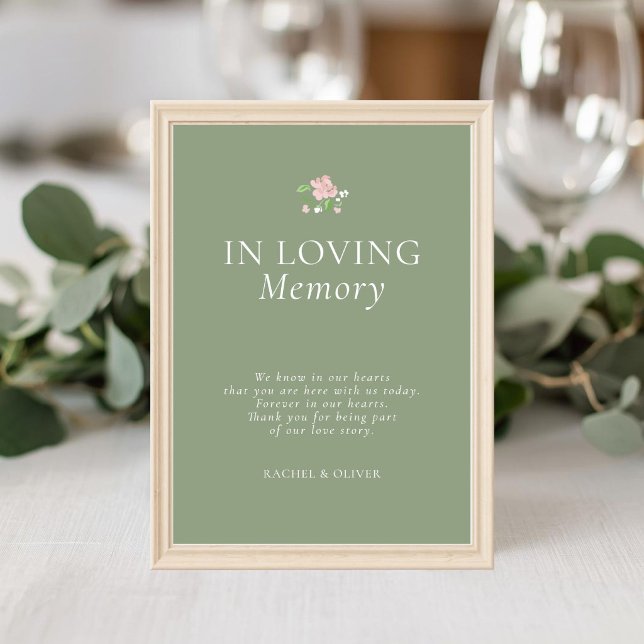 Sage Green | Chic Wedding In Loving Memory Poster (Creator Uploaded)
