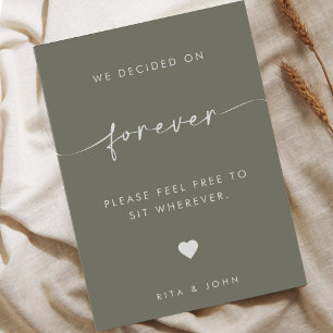 Sage Green Choose a Seat Not a Side Wedding Sign