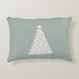 Sage Green Christmas Tree Decorative Cushion