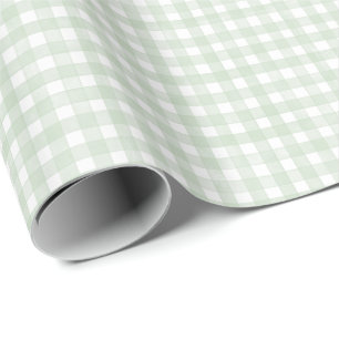 Sage Green Classic Gingham Wrapping Paper