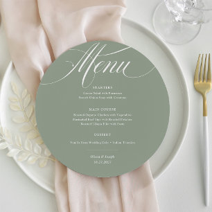 Sage Green   Classic Italian Elegance Wedding Menu