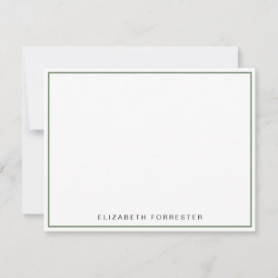 Sage Green Classic Single Border Card