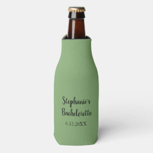 Sage Green Classy Wedding Bachelorette Favour Gift Bottle Cooler