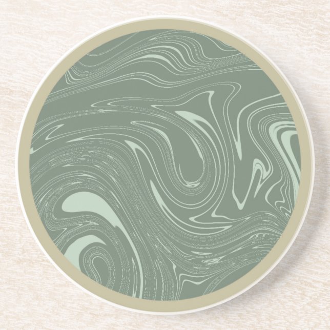 Sage green coaster (Front)