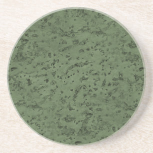 Sage Green Cork Look Wood Grain Coaster