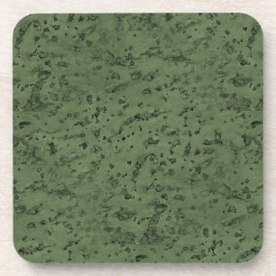 Sage Green Cork Look Wood Grain Coaster