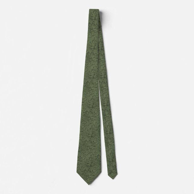Sage Green Cork Look Wood Grain Tie (Front)