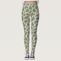 Sage Green Cow Print