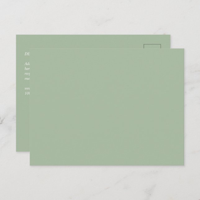 Sage Green Custom Branded Postcard (Front/Back)