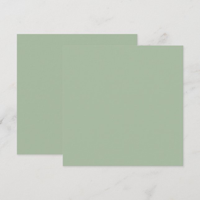 Sage Green Custom Branded Thank You Card (Front/Back)