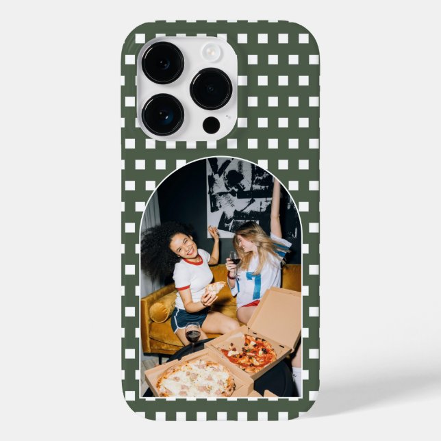 Sage Green Custom Iphone 14 Pro Case (Back)