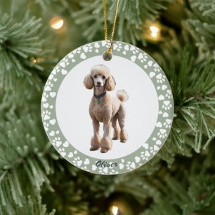 Sage Green Custom Photo Pet Loss Memorial Frame Ceramic Tree Decoration