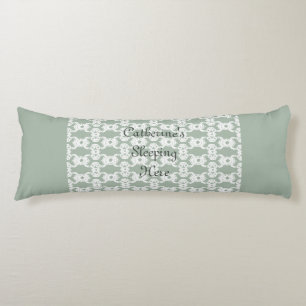 Sage Green Damask Body Cushion