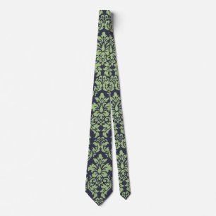 Sage Green Damask Tie