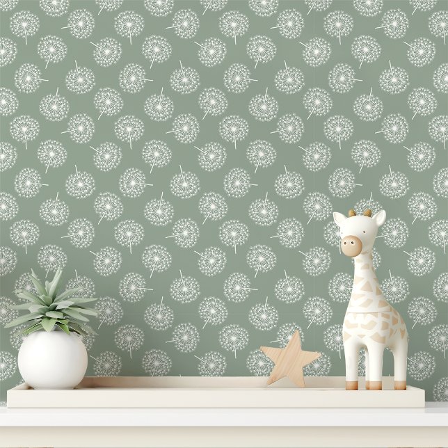 Sage Green Dandelion Wallpaper (Creator Uploaded)