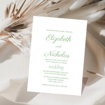 sage green digital wedding invitation template