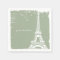 Sage Green Eiffel Tower Paper Napkin Set