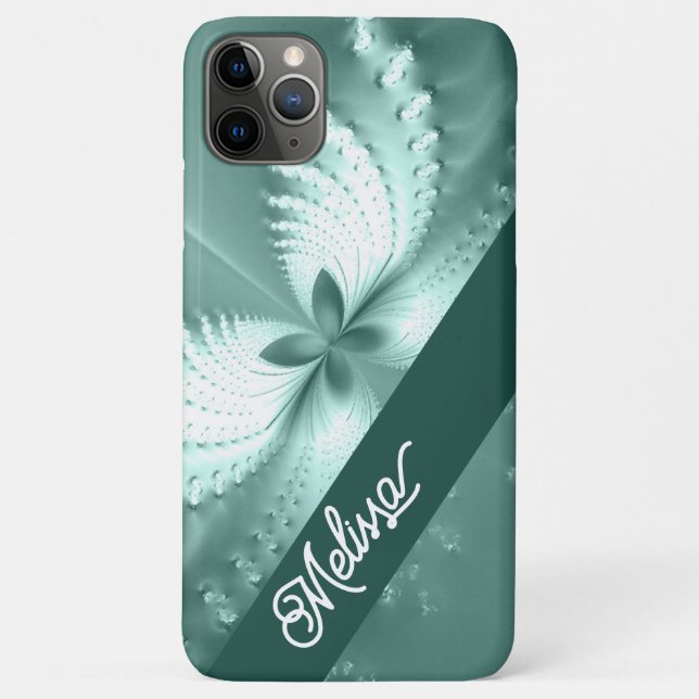 Sage Green Electric Blossom Custom Cell Phone Case (Back)