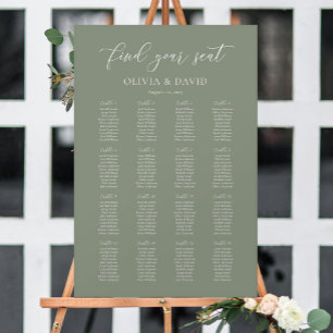 Sage Green Elegant 16 table Seating Chart