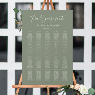 Sage Green Elegant 20 table Seating Chart