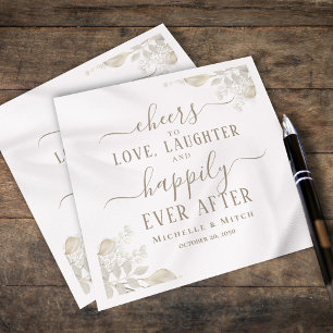 Sage Green Elegant Calligraphy Wedding Custom Napkin