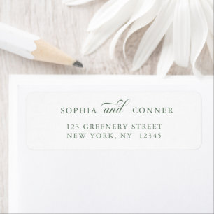 Sage Green Elegant Classy Return Address