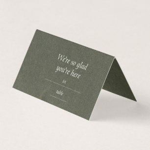 Sage Green Elegant Minimal Wedding Place Card Tent