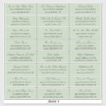 Sage Green Elegant Script 24 Wedding Guest Address<br><div class="desc">24 wedding guest address labels for sending out your invitations with dark grey elegant text against sage green. Add the names in a beautiful,  classic script and the address in an elegant timeless font.</div>