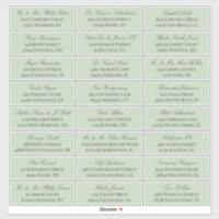 Sage Green Elegant Script 24 Wedding Guest Address
