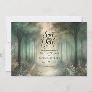 Sage Green Enchanted Forest Radiance Wedding Save The Date