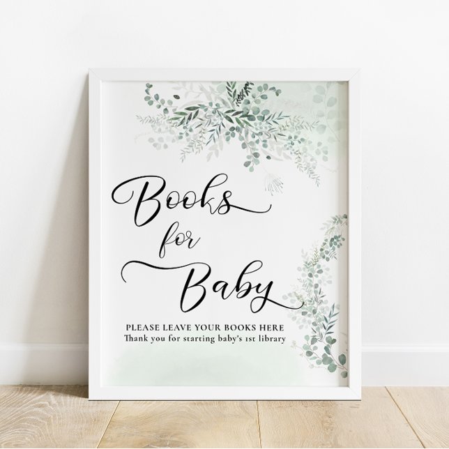 Sage Green Eucalyptus Books for Baby Poster (Creator Uploaded)